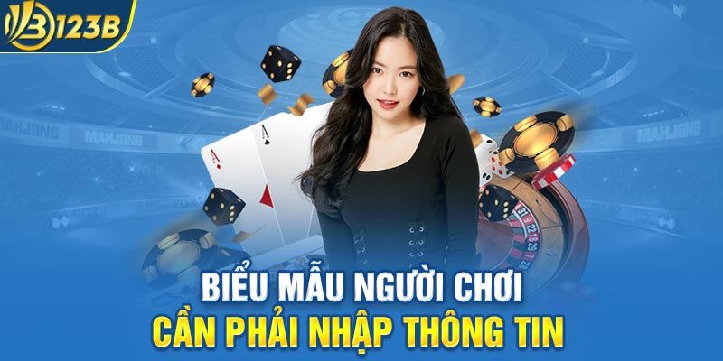 Biểu mẫu người chơi cần phải nhập thông tin